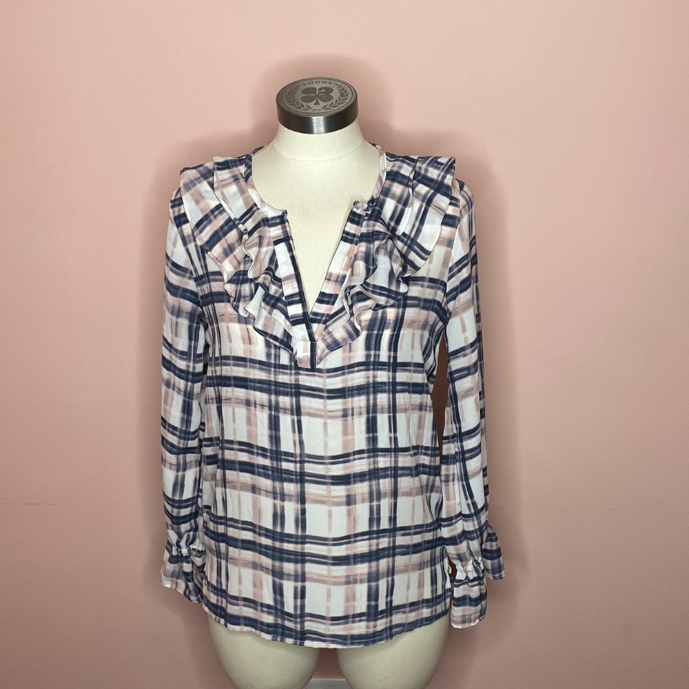 Loft Sheer V-Neck Blouse